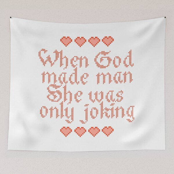 Item preview, When god made man she was only joking - cross stitch designed and sold by RebeccaART5.