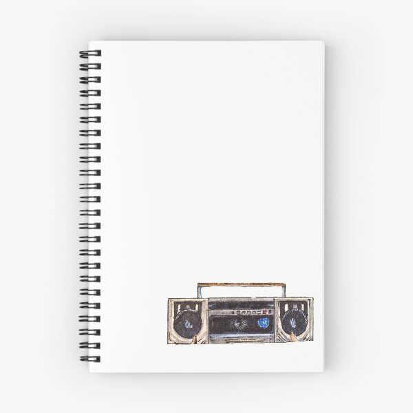 Item preview, Boombox doodle, radio, 1980s stereo, cassette tape player, speakers, music, cd player,          designed and sold by Nostrathomas66.