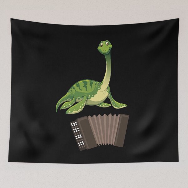 Item preview, Dinosaur Playing Accordion ,Funny Good Dinosaur Accordion Lovers Green Cute Dinosaur Art designed and sold by pedrored369.