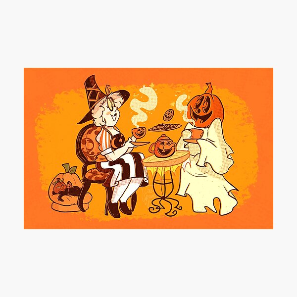 Halloween Tea Party Photographic Print