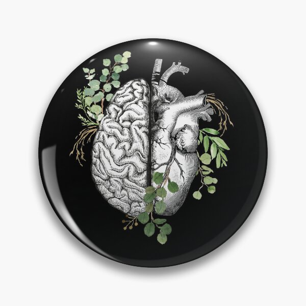 Item preview, Right balance between brain and heart, leaves eucalyptus, mental health designed and sold by Collagedream.