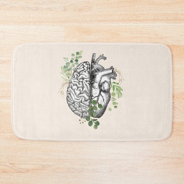 Item preview, Right balance between brain and heart, leaves eucalyptus, mental health designed and sold by Collagedream.