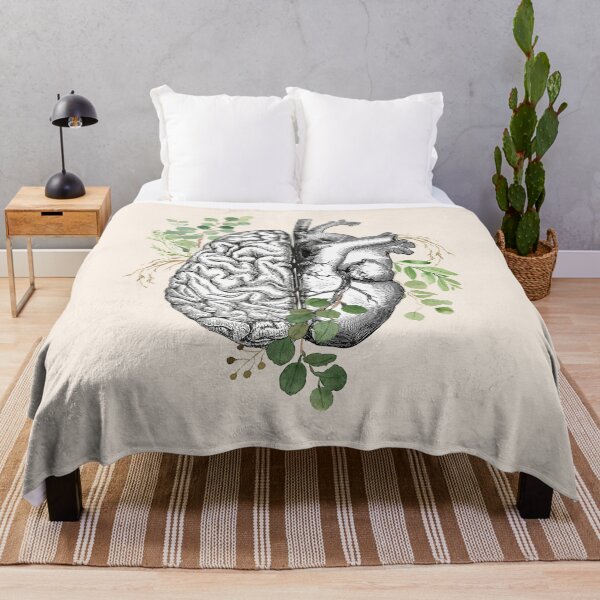 Item preview, Right balance between brain and heart, leaves eucalyptus, mental health designed and sold by Collagedream.
