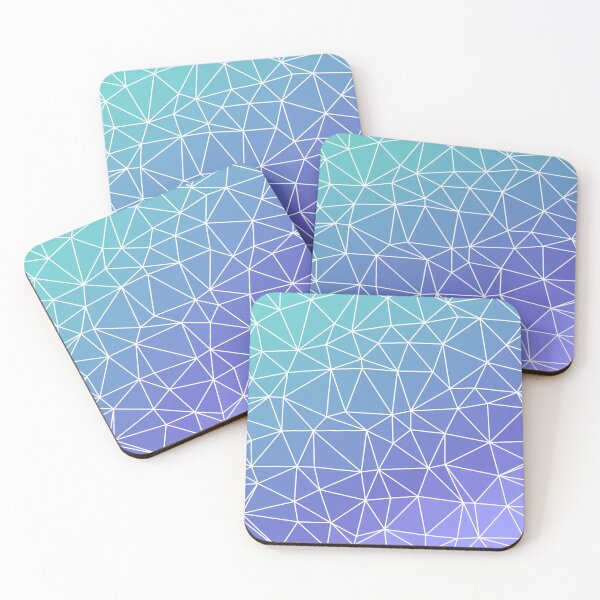Item preview, Teal to Melrose Abstract Geometric Wireframe Pattern Design designed and sold by patternsoup.