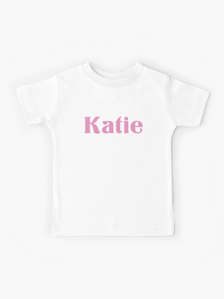 Aesthetic Katie Name In Pretty Pastel Pink Letters | Retro