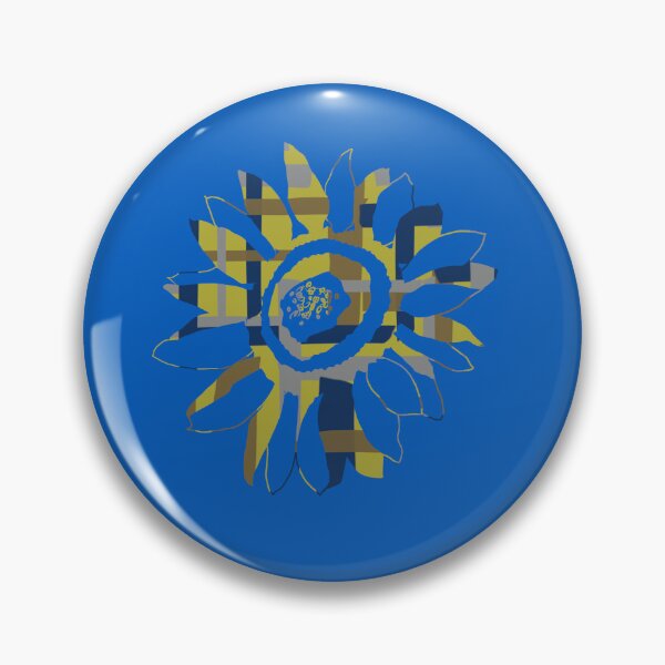 Item preview, Hand drawn Sunflower with Blue n Yellow Abstract to Support Ukraine designed and sold by AMSonArt.