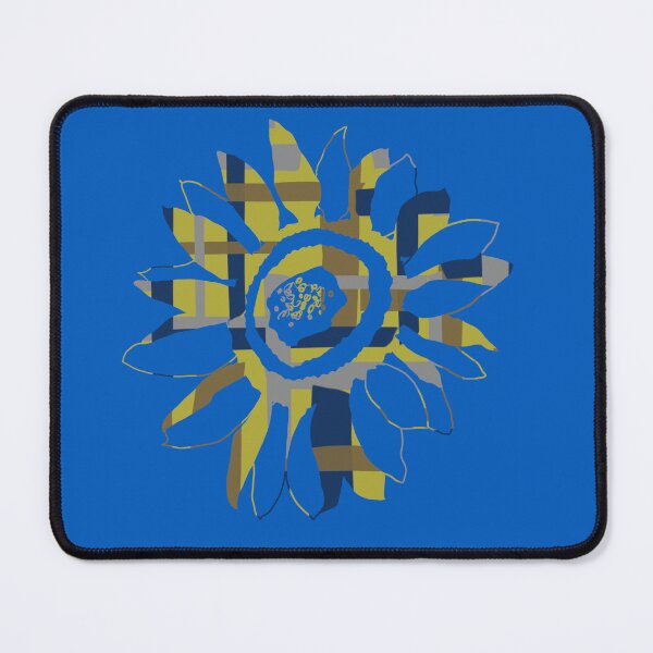 Item preview, Hand drawn Sunflower with Blue n Yellow Abstract to Support Ukraine designed and sold by AMSonArt.