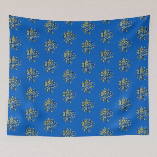Item preview, Hand drawn Sunflower with Blue n Yellow Abstract to Support Ukraine designed and sold by AMSonArt.