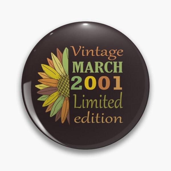 Item preview, vintage march 2001 limited edition, 21 Year Old Gifts Vintage 2001 Limited Edition 21st Birthday designed and sold by SimoSaladain.