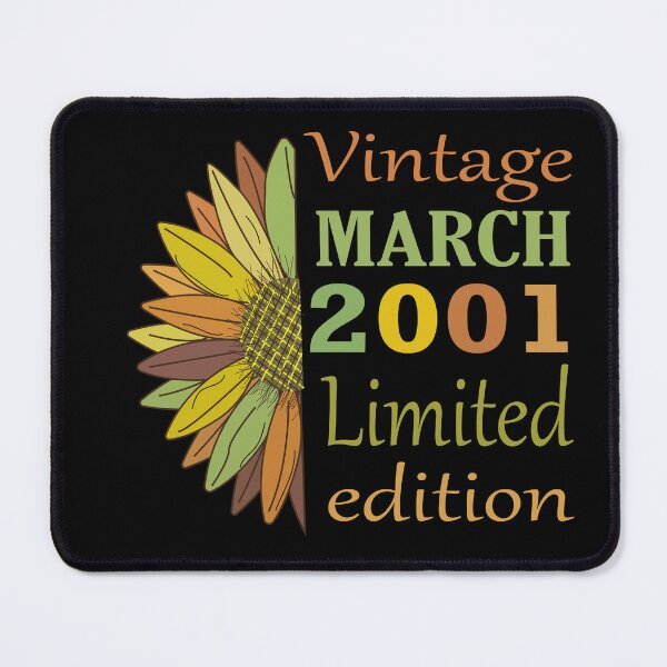 Item preview, vintage march 2001 limited edition, 21 Year Old Gifts Vintage 2001 Limited Edition 21st Birthday designed and sold by SimoSaladain.