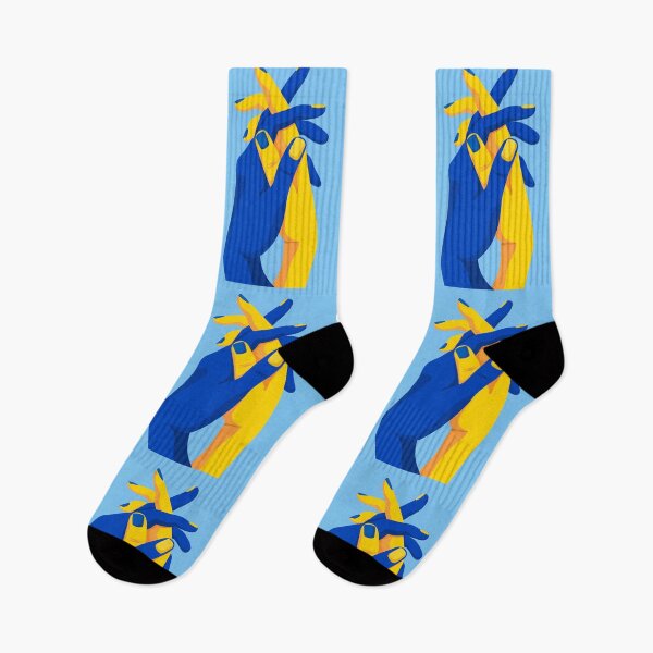 Aperçu de l'œuvre Ukrainien Amour Mains Ukraine Drapeau Soutien Volodimir Zelenski créée et vendue par elhefe.