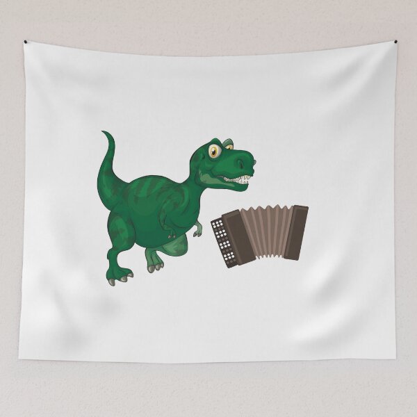 Item preview, Dinosaur Playing Accordion ,Funny Good Dinosaur Accordion Lovers Cool Green Design designed and sold by pedrored369.