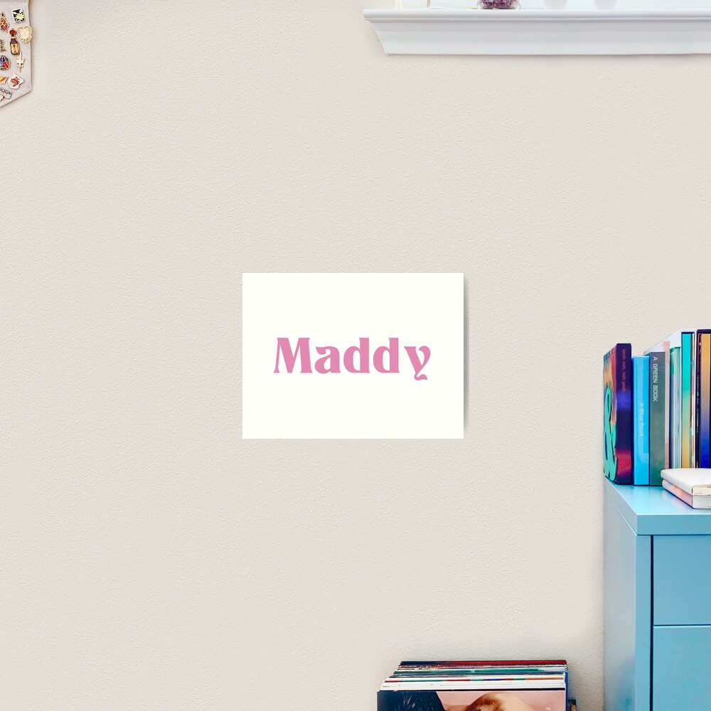 Aesthetic Maddy Name In Pretty Pastel Pink Letters Retro Vintage