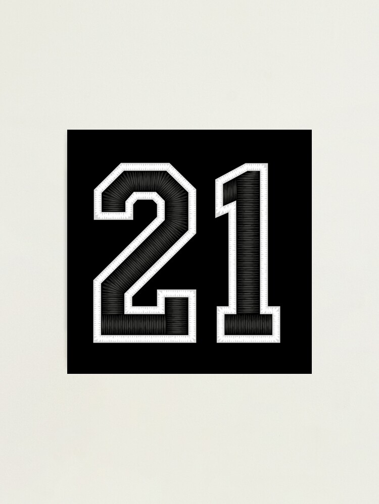 Sports Jersey Number 21 Photographic Print for Sale by Mattyb22