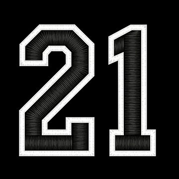 21 sport jersey number, jersey, 21 back number' Sticker