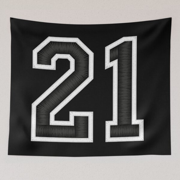Item preview, 21 Black Jersey Sports Number twenty-one Football 21 designed and sold by elhefe.