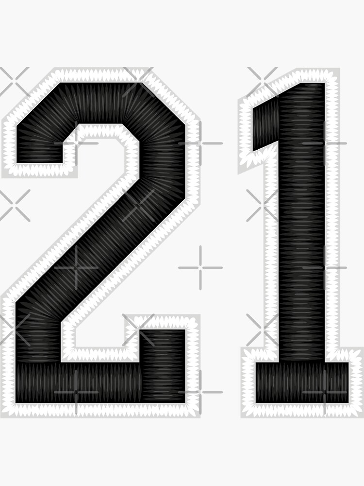 21 sport jersey number, jersey, 21 back number' Sticker