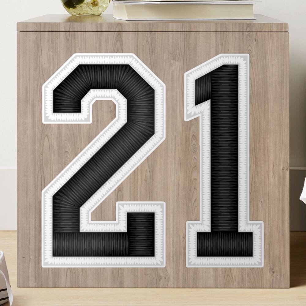 21 sport jersey number, jersey, 21 back number' Sticker