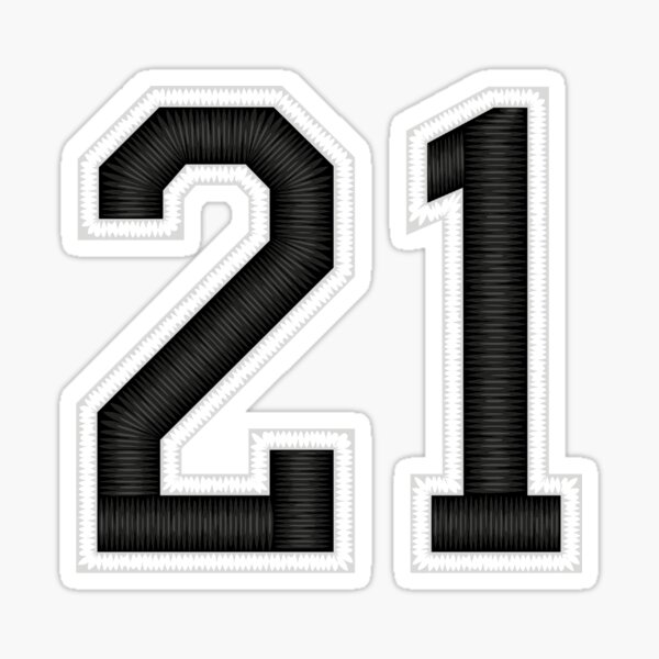 Basketball Number 21 Stickers for Sale