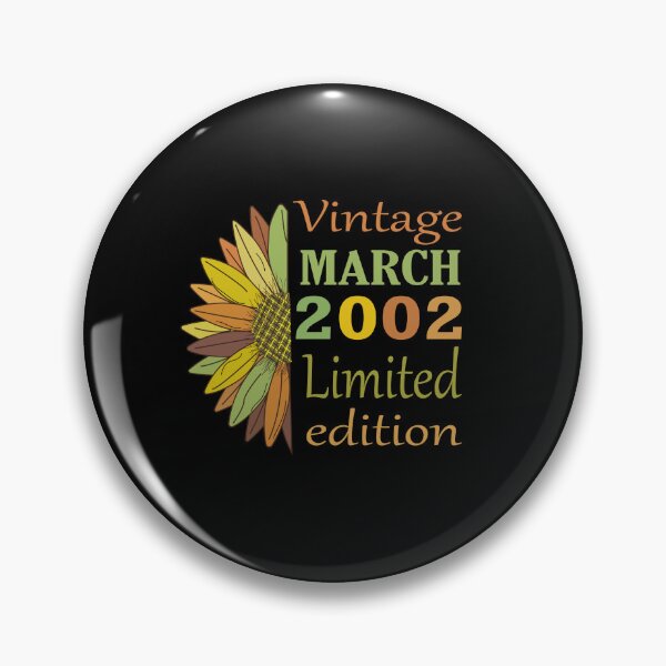 Item preview, vintage march 2002 limited edition, 20 Year Old Gifts Vintage 2002 Limited Edition 20th Birthday designed and sold by SimoSaladain.