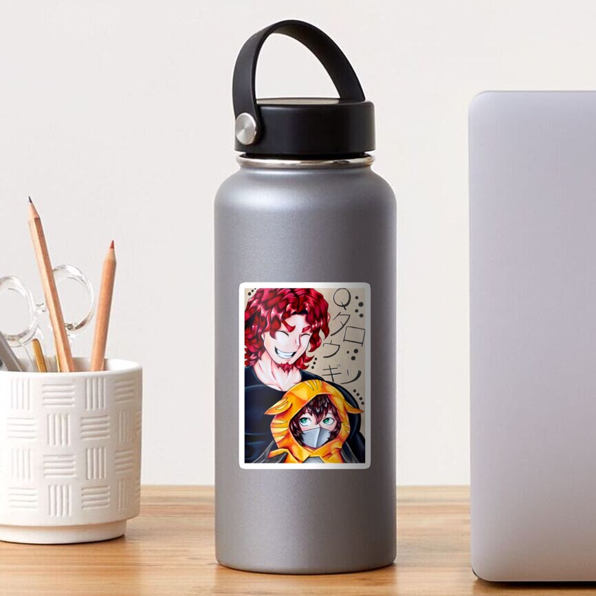 Pegatina «Yttd Qtaro y Gin fanart» de KameronHaru Redbubble