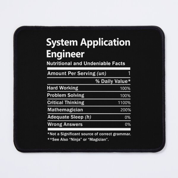Item preview, System Application Engineer  T Shirt - Nutrition Factors Job Gift Item Tee designed and sold by rolandchel.