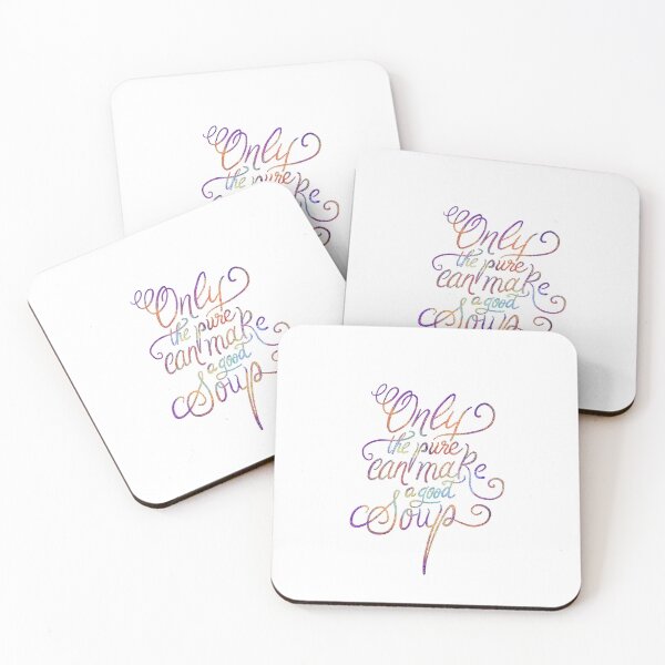 Item preview, Only the pure can make a good soup motivational Quote designed and sold by ManifestoDesign.