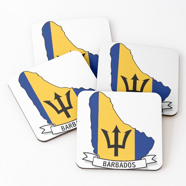 Item preview, Barbados Flag Map designed and sold by Koi-Art.