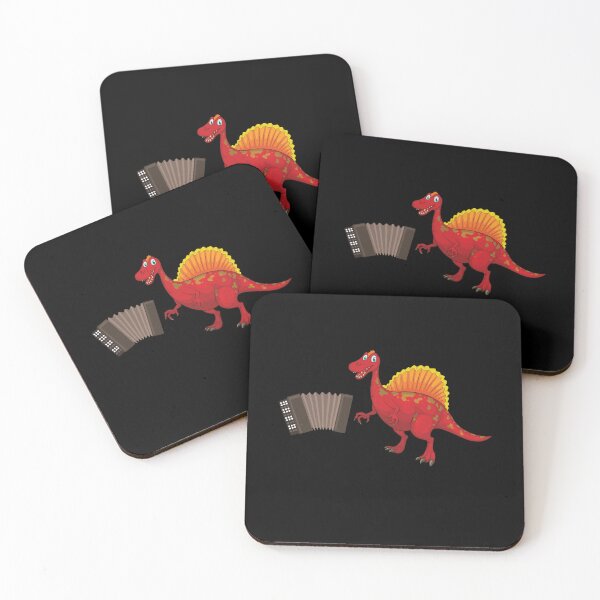 Item preview, Dinosaur Playing Accordion ,Funny Good Dinosaur Accordion Lovers Red Design designed and sold by pedrored369.