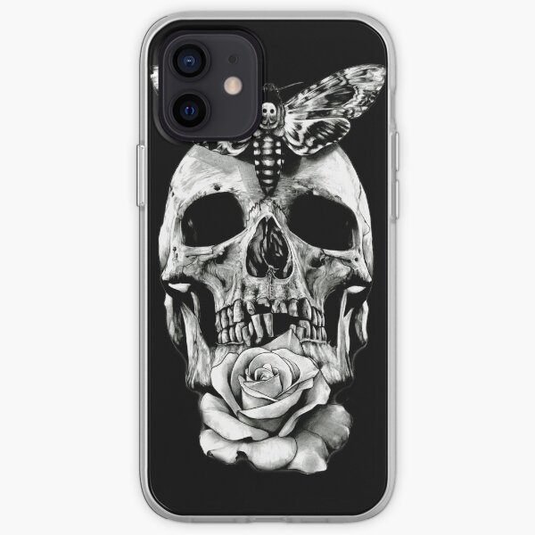 TATTOO - Butterfly on skull iPhone Soft Case