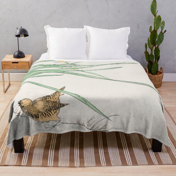 Item preview, japanese wren and daffodil illustration 43380648731 designed and sold by Bird-Lore.