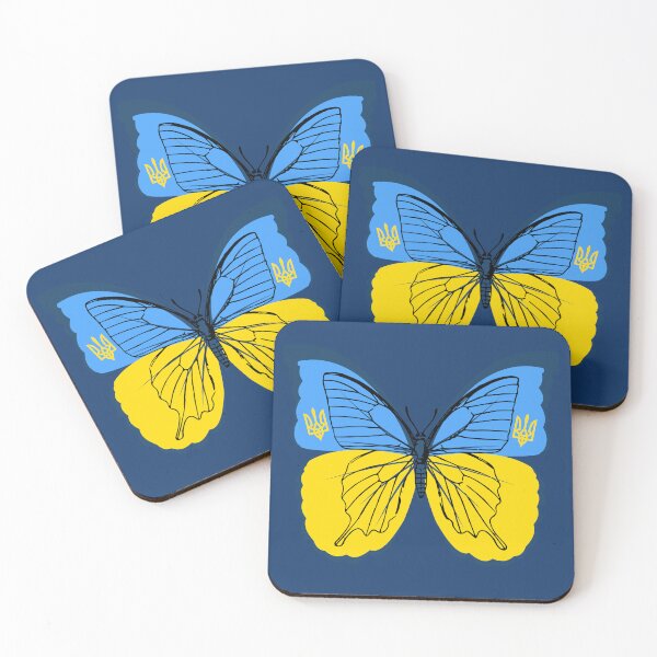 Item preview, Ukrainian Butterfly Blue and Yellow Ukrainian flag designed and sold by Rrrainbow.