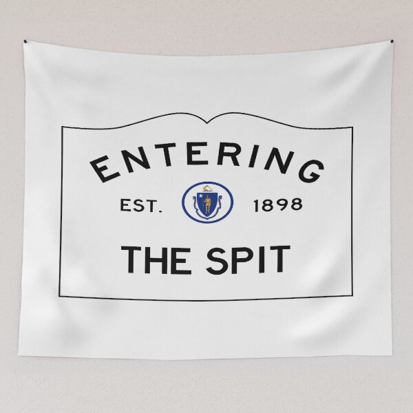 Item preview, Entering The Spit - Massachusetts Road Sign - Scituate, Massachusetts designed and sold by SouthShorePics.