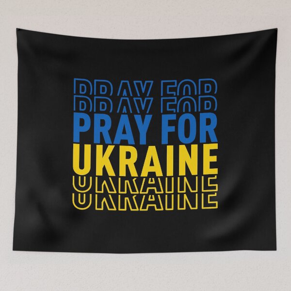 Item preview, Pray For Ukraine - Black BG designed and sold by ClaudiaGrosso.