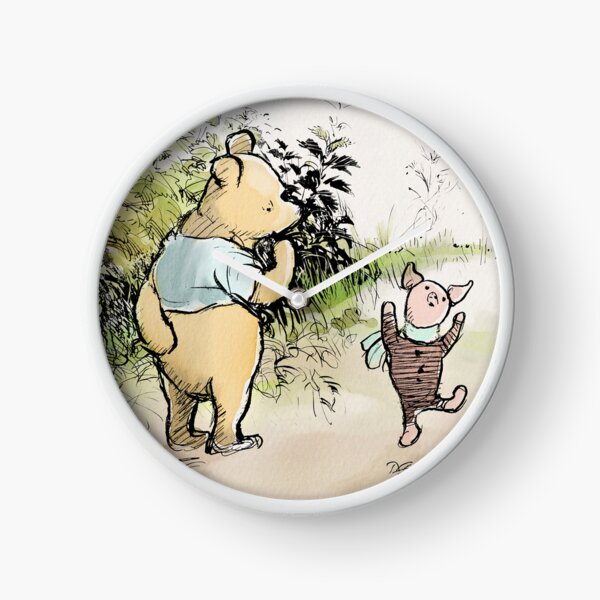 Pooh and a very happy Piglet. Clock