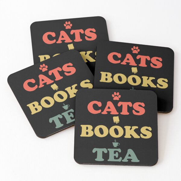 Item preview, Cats books and tea-retro designed and sold by iskapa.