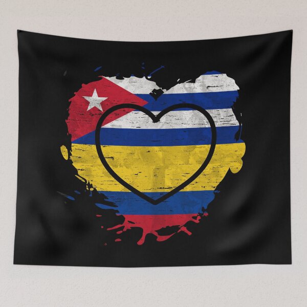 Item preview, Cuban Colombian Heart Colombia y Cuba Amor designed and sold by Dubbra.