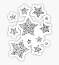Beautiful Silver glitter sparkles Sticker
