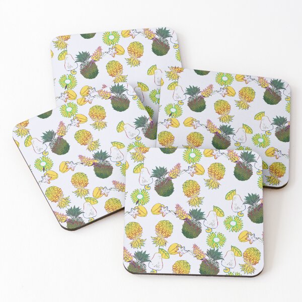 Item preview, YELLOW TROPICAL FRUIT & FLOWERS designed and sold by KINGTOUCAN.