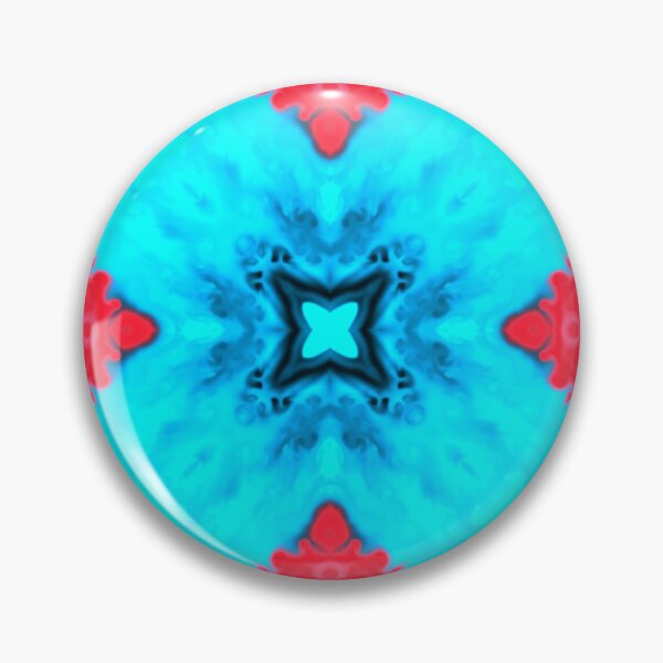 Item preview, Psychedelic Kaleidoscope Square Red and Blue designed and sold by WormholeOrbital.