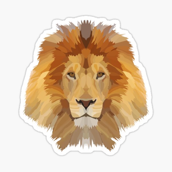 Low Poly Lion Sticker