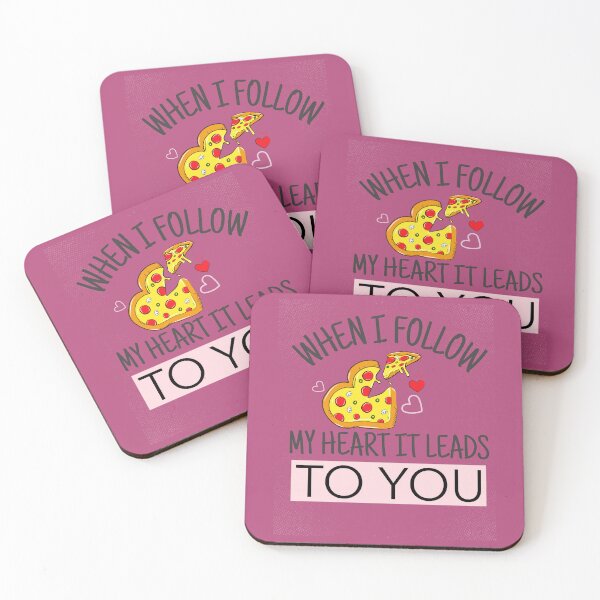 Item preview, WHEN I FOLLOW MY HEART IT LEADS TO YOU. FUNNY PIZZA LOVE QUOTE STICKER designed and sold by bestfunonline.