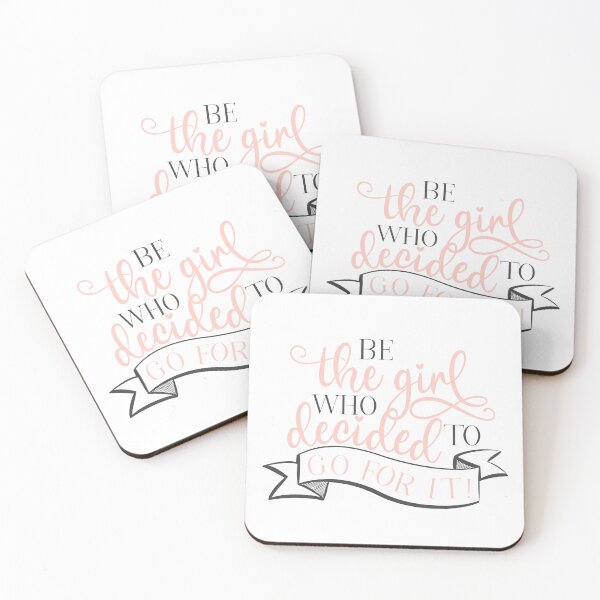 Item preview, be the girl who decided to go for it, feminine office decor designed and sold by TheWildePeach.
