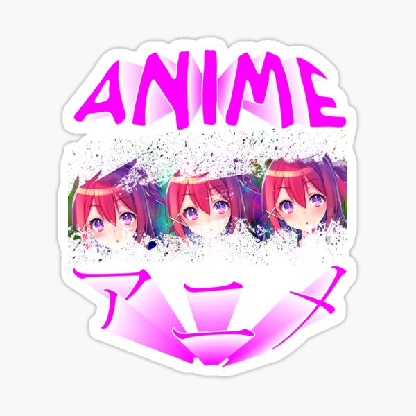  アニメ, 9anime, girl, anime boy, es avatar an anime. Pegatina