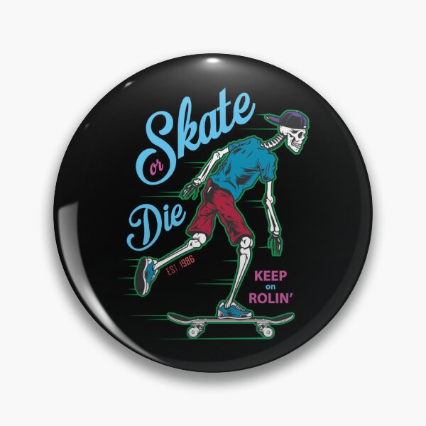Artikelvorschau, Skate oder stirb Keep On Rollin' Aufkleber entworfen und verkauft von nylaphilli.