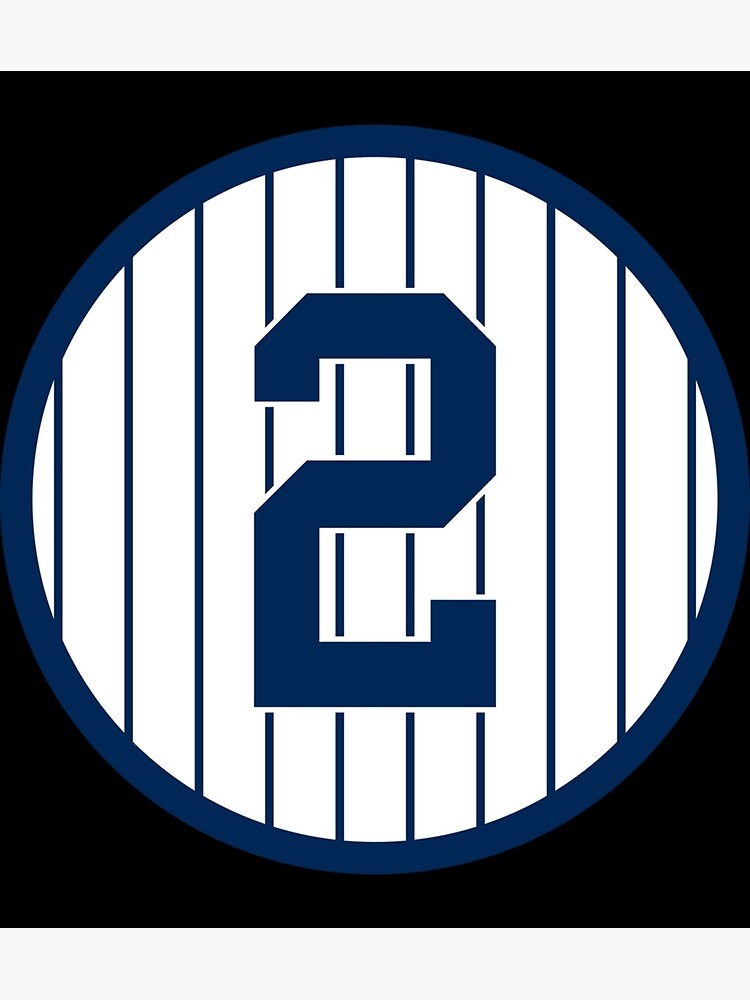 Derek Jeter 2 Jersey Number Sticker Poster for Sale by gretaboone