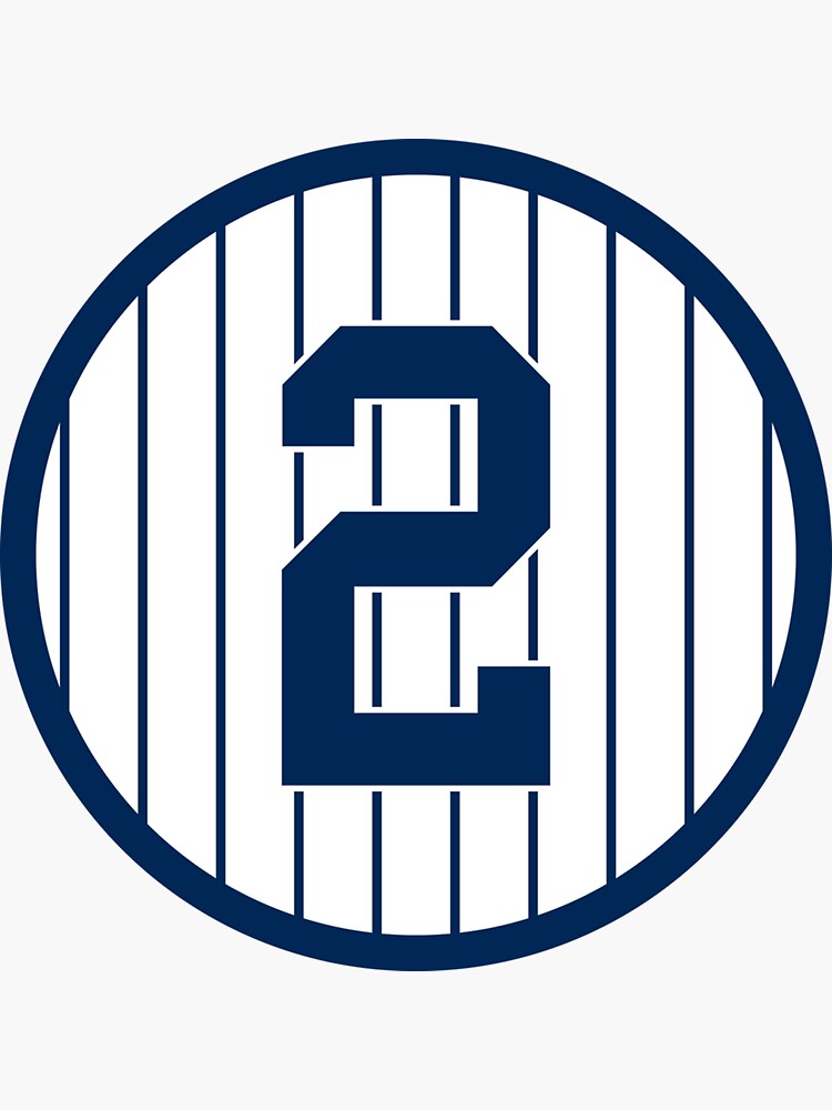 Derek Jeter 2 Jersey Number Sticker Sticker for Sale by