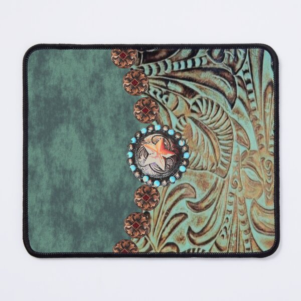 Item preview, Rustic cowboy cowgirl western country green teal  designed and sold by LEILA ART SPACE.