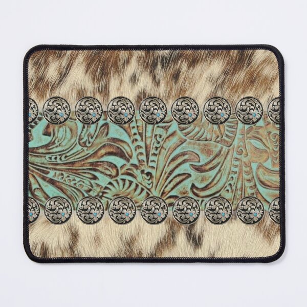 Artikelvorschau, Rustikale braun-beige aquamarine Western-Country-Cowboy-Mode entworfen und verkauft von LEILA ART SPACE.