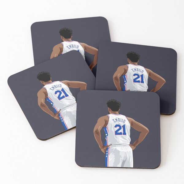 Item preview, Joel Embiid Vector Back White Qiangy designed and sold by qiangdade.